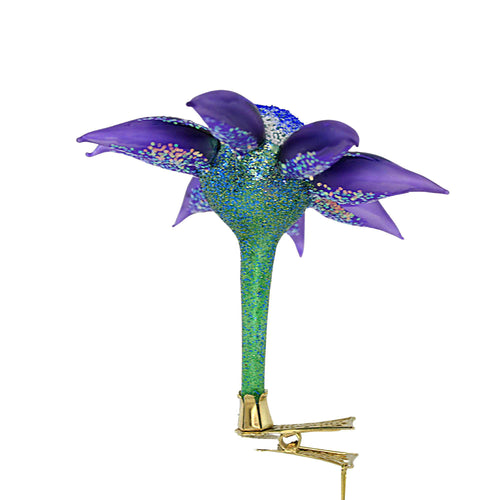 Morawski Purple Pedal And Blue Center Clip On Flower - - SBKGifts.com