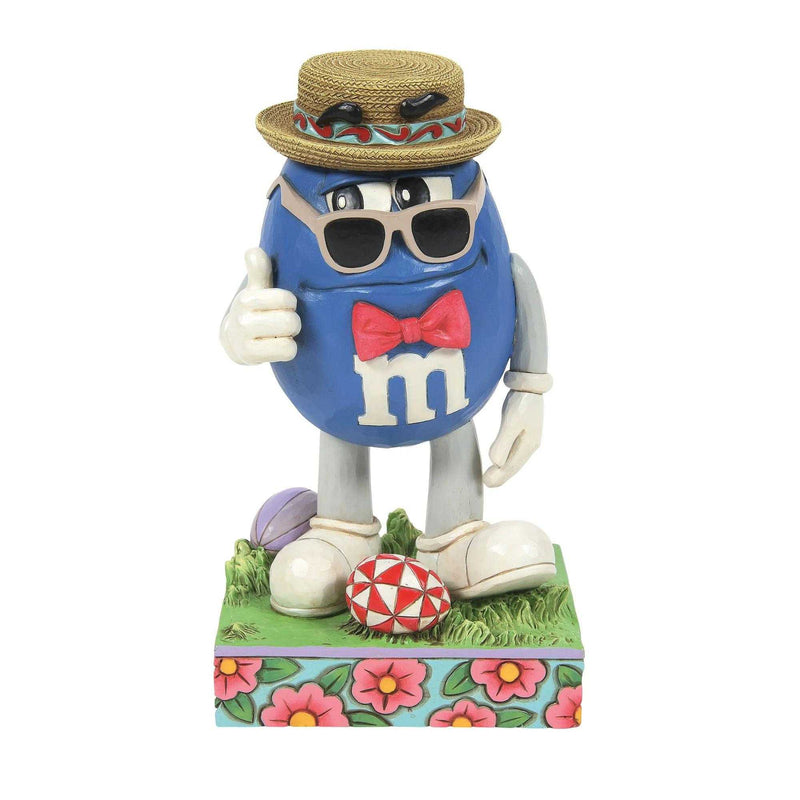 Jim Shore It's Easter Dude! - One Figurine 6.5 Inch, Resin - M&M's Blue Glasses Egg 6014811 (60736)