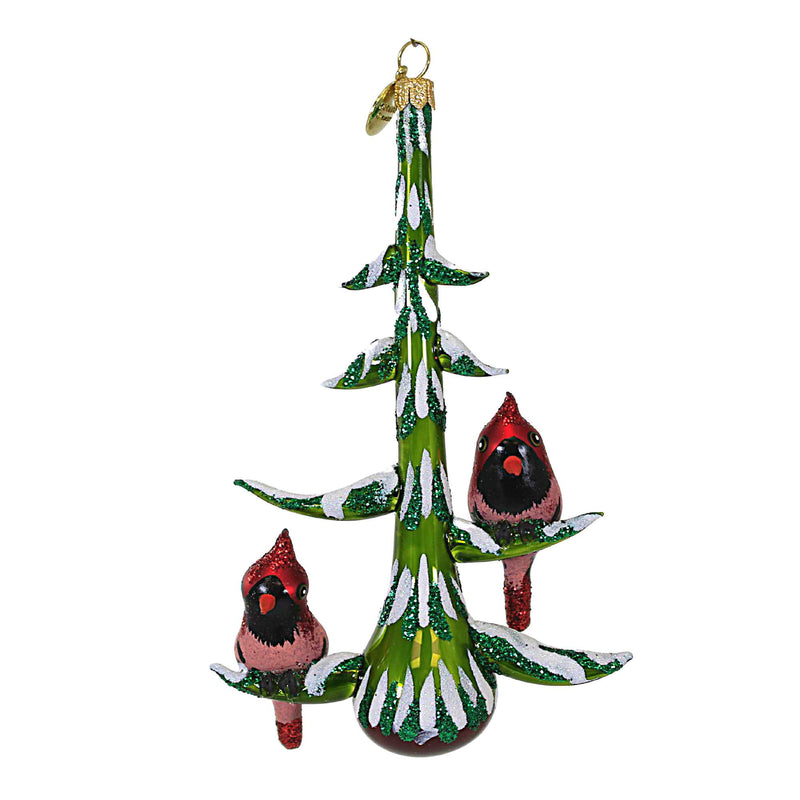 Morawski Ornaments Christmas Cardinals - 1 Glass Ornamet 6 Inch, Glass - Ornament Red Bird 14806 (60747)
