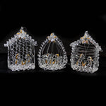 Kurt S. Adler Spun Glass Nativity - Three Ornaments 2.5 Inch, Glass - Set/3 Star Jesus Mary Joseph C3646 (60750)