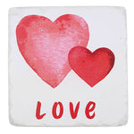 Ganz Heart Coasters - Four Coasters 3.75 Inch, Stone - Valentine's Day Absorbent Cb179016 (60894)
