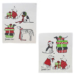 Abbott Holiday Dogs Dishcloths - Two Dishcloths 7.75 Inch, - Eco-Friendly 84Asdholidogs (60919)
