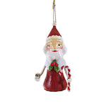 Bethany Lowe Little Santa Ornament - One Ornament 2.75 Inch, Polyresin - Christmas Candy Cane Claus Ml2098 (60927)