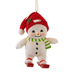 Bethany Lowe Skiing Snowman - On Ornament 4.5 Inch, Polyresin - Christmas Slopes Snow Tj2336 (60931)
