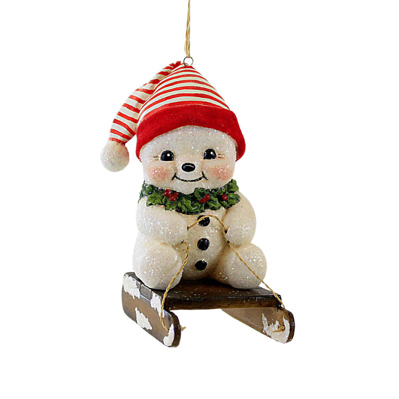 Bethany Lowe Down The Slopes Snowman - One Ornament 5 Inch, Polyresin - Christmas Snow Tj2335 (60932)