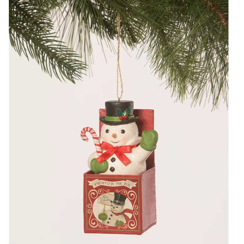 Bethany Lowe Frosty In The Box Ornament - - SBKGifts.com