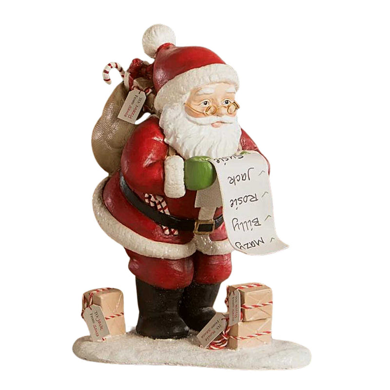 Bethany Lowe Checking It Twice Santa - One Figurine 7.25 Inch, Polyresin - Name List Claus Td2137 (60952)