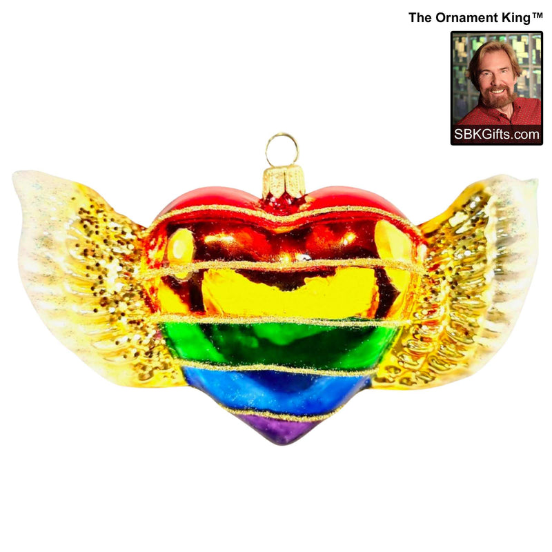 Preorder Hy 24 Provincetown - 1 Glass Ornament Inch, - Rainbow Pride Ornament 24 30151 (61044)