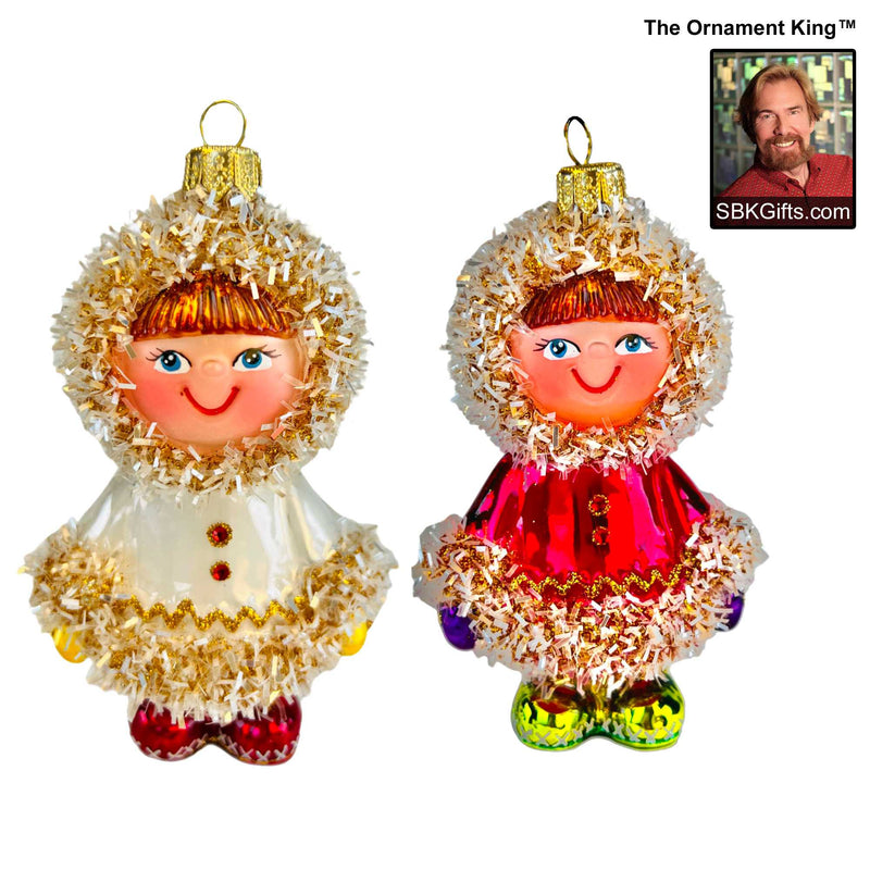 Preorder Hy 24 It's A Small World '24 - 2 Glass Ornaments Inch, - Winter Holiday Ornament 24 30524 Set2 (61140)