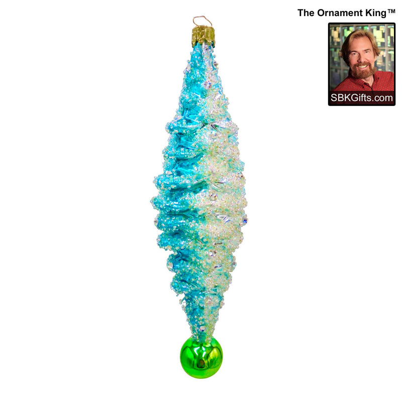 Preorder Hy 24 Crystal Cone - 1 Glass Ornament Inch, - Pine Cone Drop Ornament 24 30035 Blue (61168)