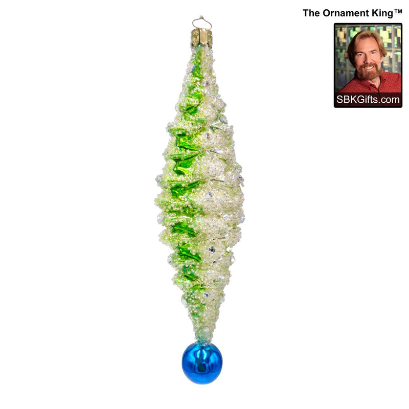 Preorder Hy 24 Crystal Cone - 1 Glass Ornament Inch, - Pine Cone Drop Ornament 24 30035 Green (61170)