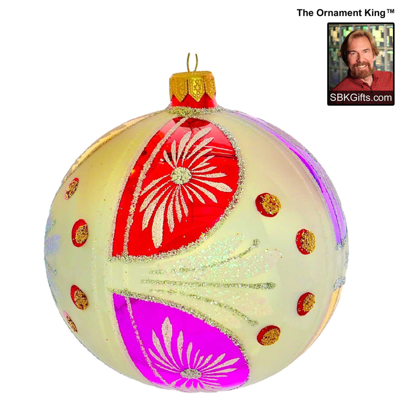 Preorder Hy 24 My Mom's Favorite - 1 Glass Ornament Inch, - Vintage Ball Ornament 24 30142 White (61193)