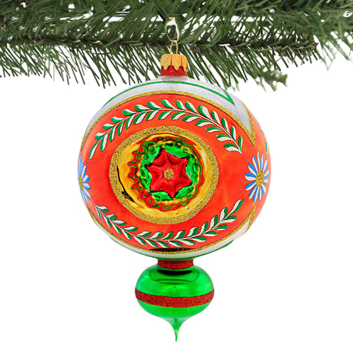 Sbk Gifts Holiday Orange Floral Triple Reflector - - SBKGifts.com
