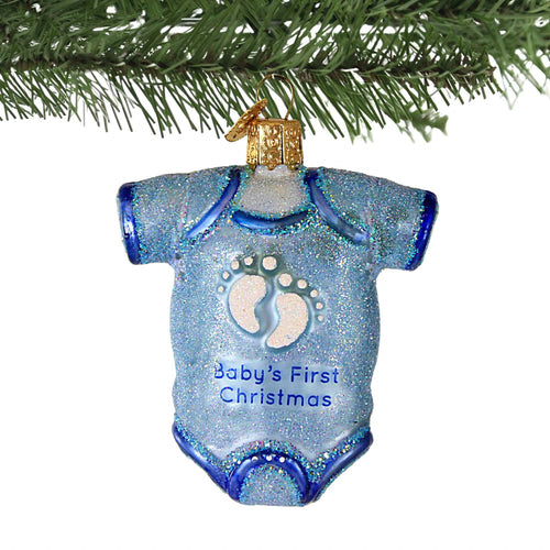 Old World Christmas Blue Baby Onesie - - SBKGifts.com