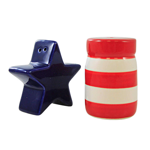 Transpac Stars And Stripes Salt & Pepper Set - - SBKGifts.com