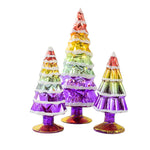 Cody Foster Small Pastel Rainbow Hue Trees - Three Glass Trees 7 Inch, Glass - Easter Spring Lgbtq Decorate Decor Village Mantle Ms2105spr (61300)