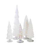 Cody Foster White Hued Glass Trees Set / 5 - 5 Glass Trees 17 Inch, Glass - Christmas Village Decorate Ms2040w (61301)