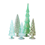 Cody Foster Winter  Green Hued Glass Trees Set / 5 - 5 Glass Trees 17 Inch, Glass - Christmas Village Decorate Ms2040wg (61302)