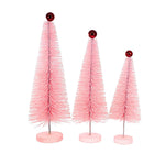 Cody Foster Pink Glitter Trees 3 Pc Set - - SBKGifts.com