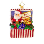 Christopher Radko Company Out Of The Box Santa - One Ornament 4.5 Inch, Glass - Gifts Stripes Ornaments 1020304 (61392)