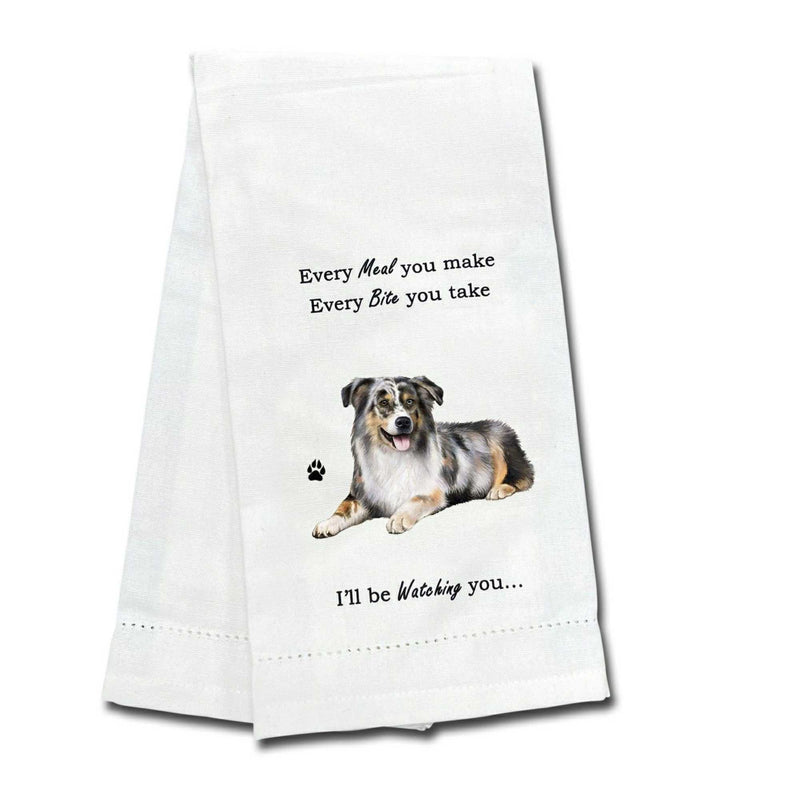 E & S Imports Australian Shepard Kitchen Towel - One Towel 26 Inch, - Dog Puppy Paw 71153 (61742)