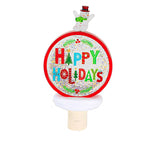 Ganz Happy Holidays Snowman Nightlight - One Night Light 7.5 Inch, Acrylic - Electric Plug-In Mx190265 (61928)