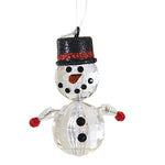 Crystal Expressions Snowman Acrylic Ornament - One Ornament 2.5 Inch, Acrylic - Faceted Top Hat Acryx257 (61932)