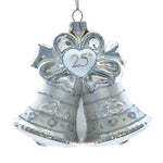 Kurt S. Adler 25Th Anniversary Bell - One Ornament 4 Inch, Glass - Silver Wedding Nbx0105 (61983)
