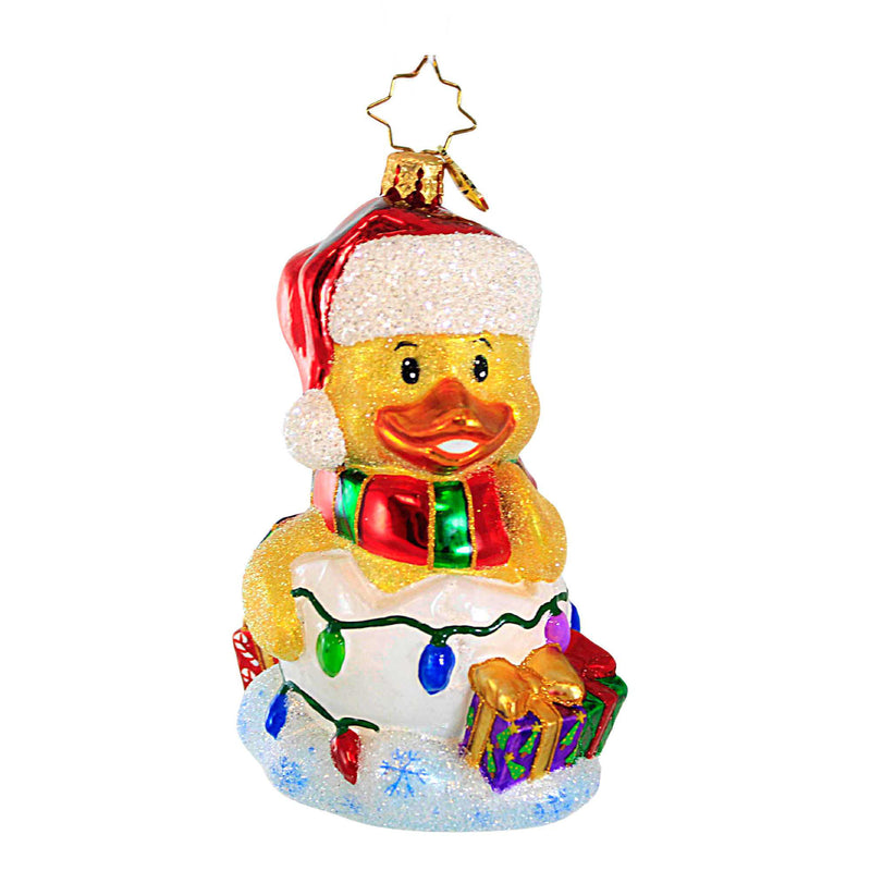 Christopher Radko Company Gone Quackers For Christmas - One Ornament 4.75 Inch, Glass - Chick Egg 1020591 (62007)