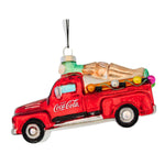 Kat + Annie Coca-Cola Delivering The Holidays - One Ornament 3 Inch, Glass - Red Truck Licensed Product 84282 (62232)
