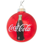 Kat + Annie Share The Season - One Ornament 4 Inch, Glass - Coca-Cola® Disc Shape 84280 (62233)