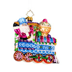 Christopher Radko Company Santa's Sugary Dream Machine - One Ornament 4.5 Inch, Glass - Train Engine Conductor 1020621 (62240)