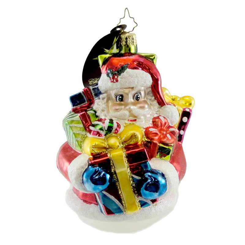 Christopher Radko Present Parade Blown Glass Ornament Christmas Santa Snowman (8041)