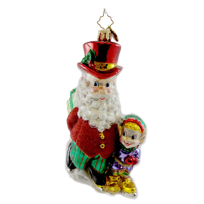 Christopher Radko Skatin' Pals Blown Glass Ornament Christmas Santa Elf (9106)