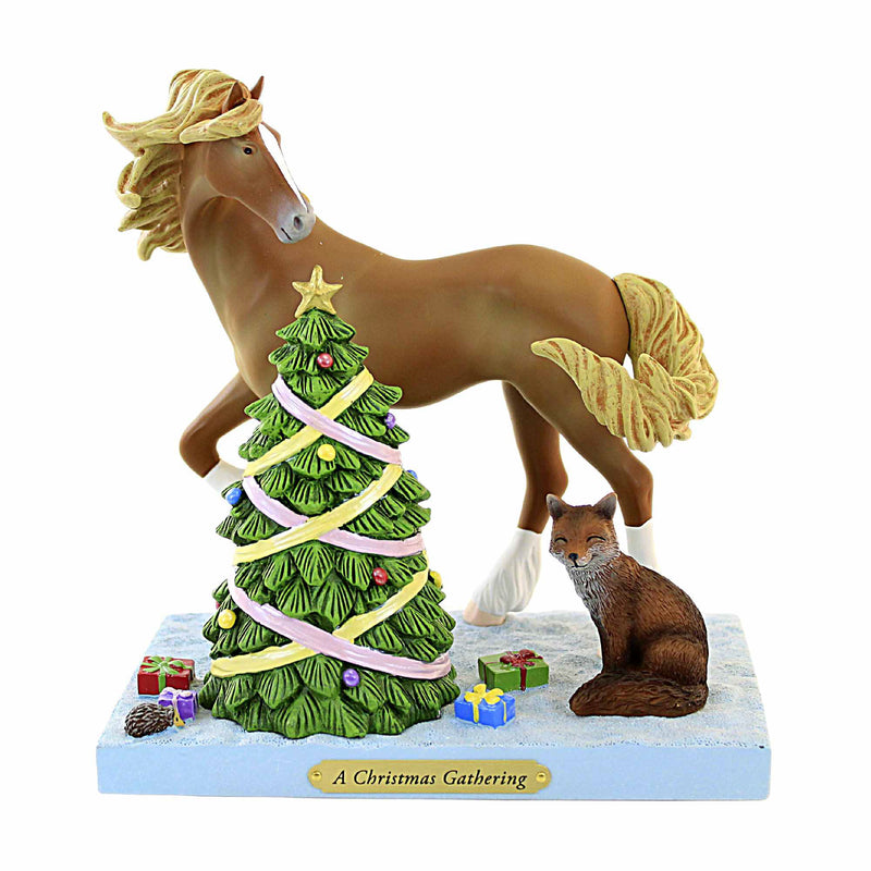 Trail Of Painted Ponies A Christmas Gathering - One Figurine 7.5 Inch, Polyresin - Christmas Chestnut Mare Fox 6012846 (Ene6012846)