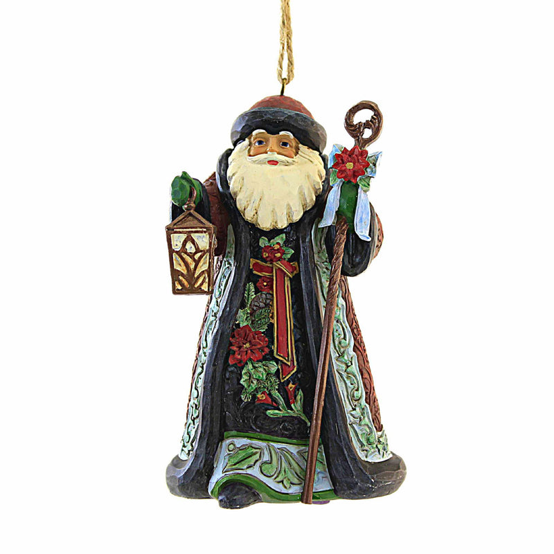 Jim Shore Santa With Cane - One Ornament 4.5 Inch, Polyresin - Holiday Manor Heartwood Creek 6012887 (Ene6012887)
