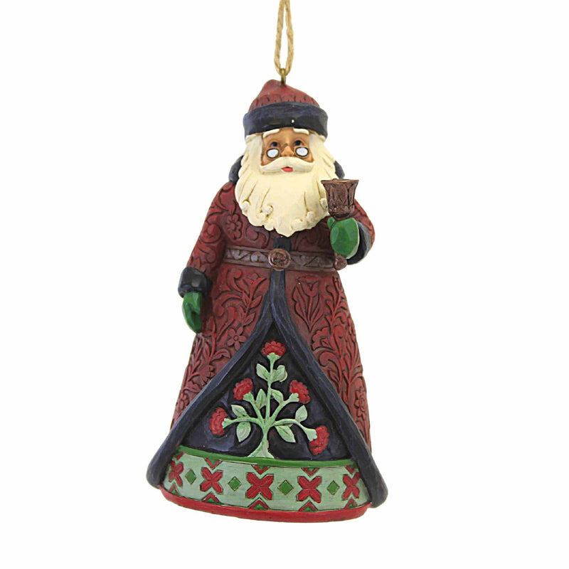 Jim Shore Santa With Bell - One Ornament 4.5 Inch, Polyresin - Holiday Manor Heartwood Creek 6012888 (Ene6012888)