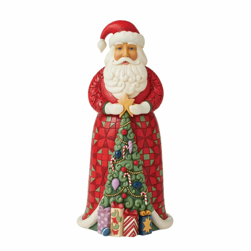 Jim Shore From Trees To Trimming - One Figurine 10. Inch, Resin - Santa Christmas Tree Coat 6012946 (Ene6012946)