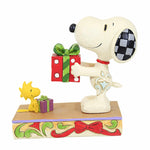 Jim Shore Christmas Exchange - One Figurine 5.0 Inch, Resin - Snoopy Woodstock Exchange Gifts 6013047 (Ene6013047)