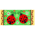 Evergreen Ladybug Pair Sassafras Switch Mat - One Mat Inch, Rubber - Summer Flowers Red Ladybugs 432134 (Eve432134)