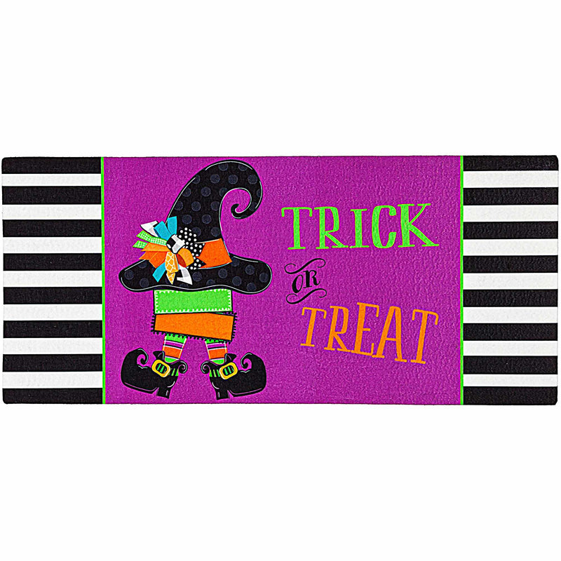 Evergreen Trick Or Treat Witch Sassafras Switch Mat - One Mat Inch, Rubber - Halloween Door Mat Trick Or Treat 432184 (Eve432184)