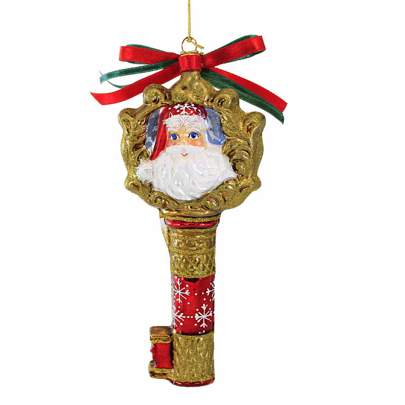 Huras Family Santa's Secret Latchkey - One Ornament 6.25 Inch, Glass - Christmas Ornament Door Key Hf569 (Hur569)