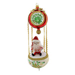 Heartfully Yours Up, Up And Away - A Variation - 1 Glass Ornament 9 Inch, Glass - Italian Free Blown Santa Ornament 23268A (Hy.23268A)