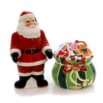 Christopher Radko Splendid Santa Salt & Pepper Ceramic Home For The Holiday (21285)