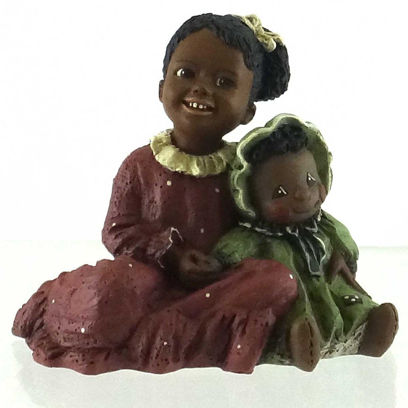 All Gods Children Patti Burgandy Polyresin African American Rag Doll 2002 (21922)