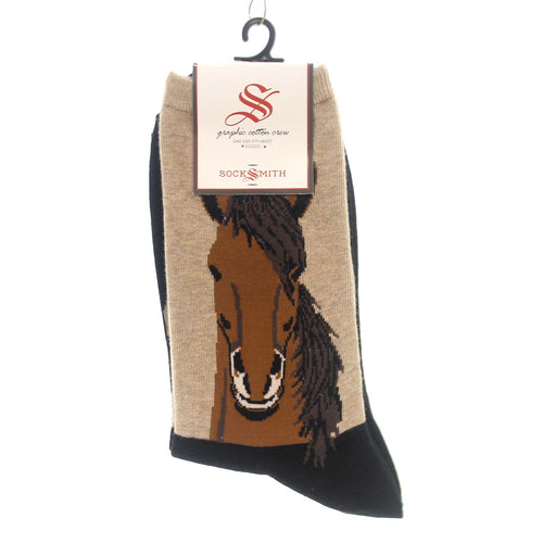 Novelty Socks Horse Portrait Hemp - - SBKGifts.com