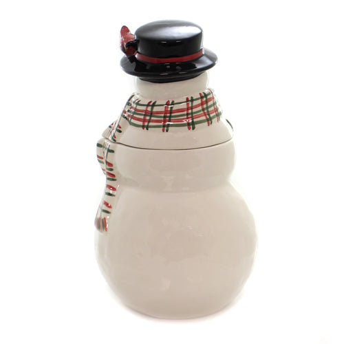 Tabletop Watercolor Snowman Cookie Jar - - SBKGifts.com