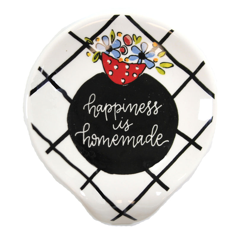 Tabletop Happiness Spoon Rest Ceramic Homemade Cooking 78643 (49717)