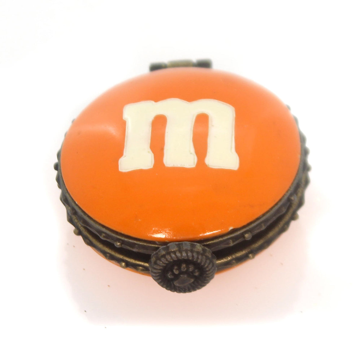 (10287) Orange M&M Hinged Box