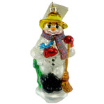 Christopher Radko Company Frostys Farm - 1 Glass Ornament 6.00 Inch, Glass - Ornament Snowman Broom 100990 (1082)